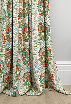 Petal & Block Lotus Blossom, Neem - Made to Measure Curtains